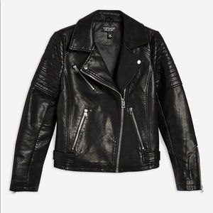 TOPSHOP Vegan Leather Biker Jacket